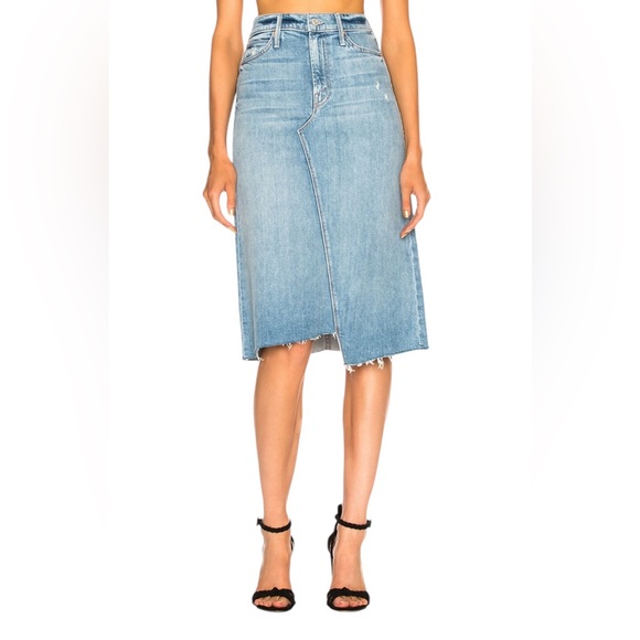 Mother The straight a step midi fray skirt - Picture 4 of 16